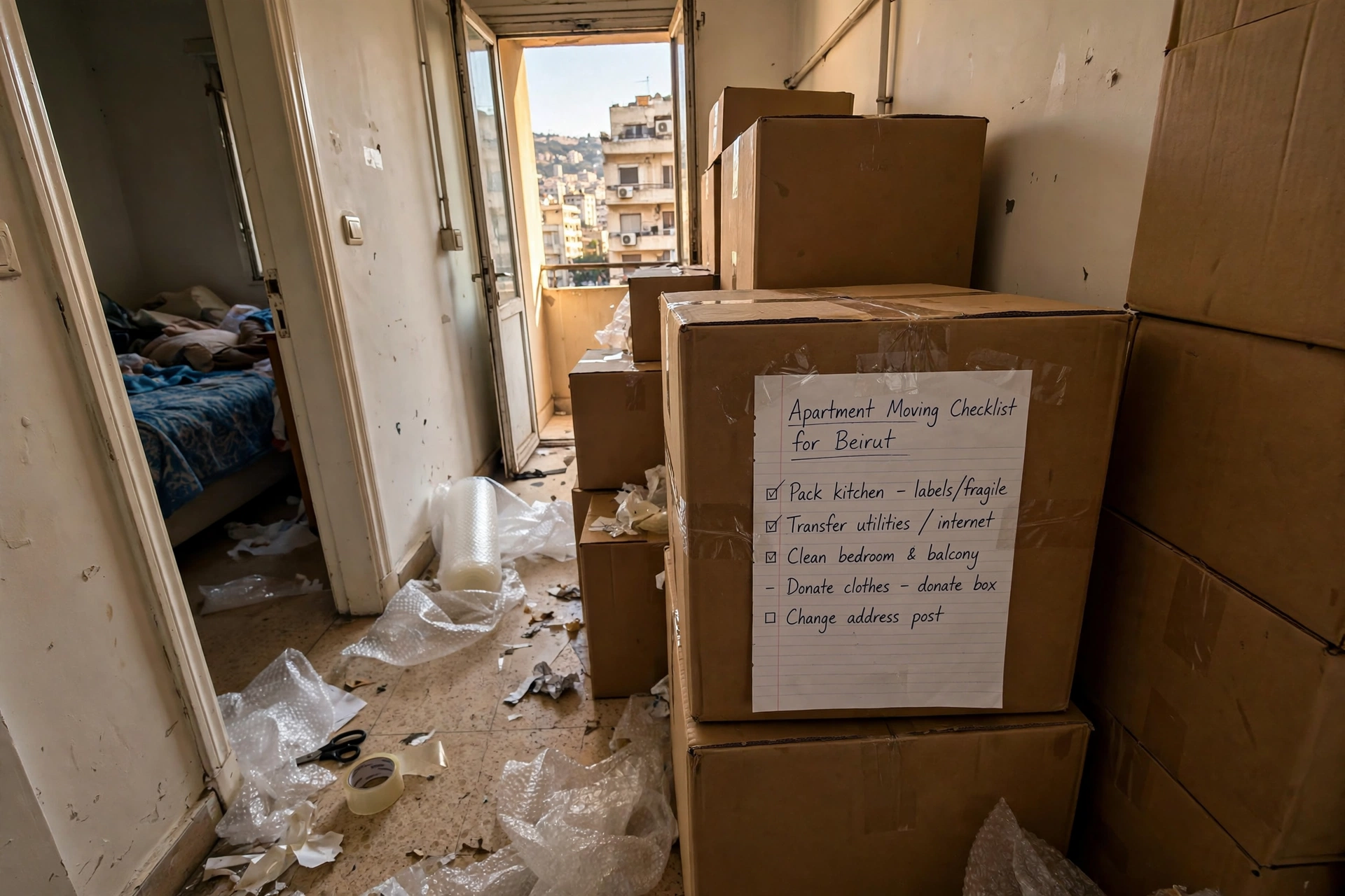 Apartment Moving Checklist for Beirut